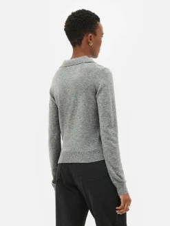 Mujer Primark Jerseys Y Cárdigans|Polo De Punto De Manga Larga Y Con Cuello