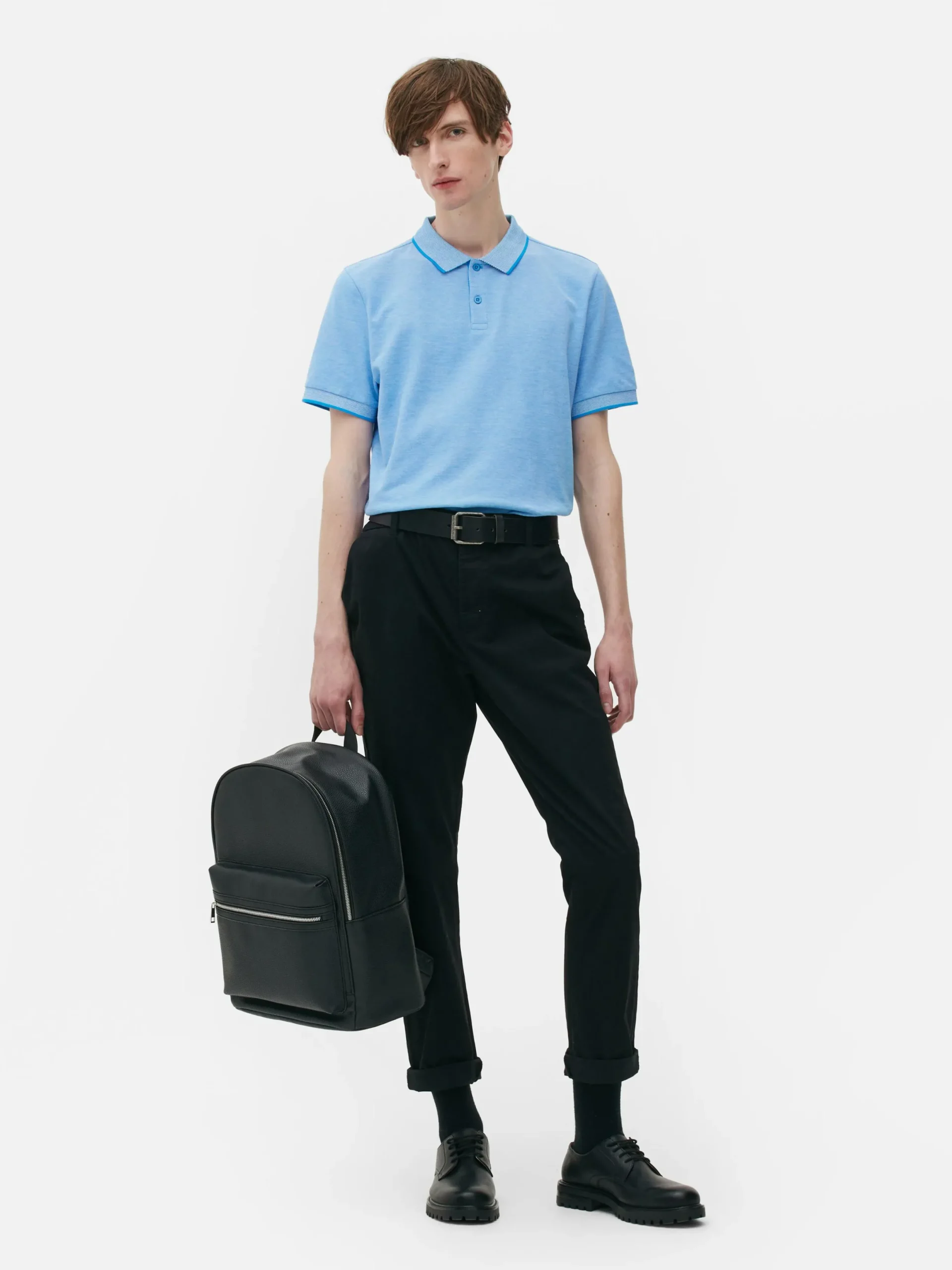 Hombre Primark Tops Y Camisetas|Polo De Punto Ojo De Perdiz