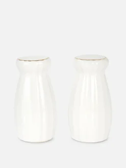 Primark Menaje|Salero Y Pimentero De Diseño Festoneado