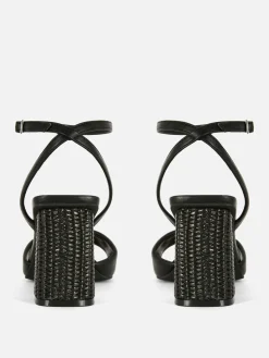 Mujer Primark Tacones|Sandalias De Tacón De Rafia De Horma Ancha