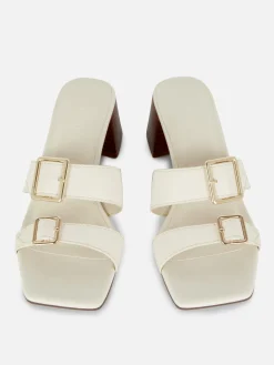 Mujer Primark Tacones|Sandalias De Tacón Grueso Con Hebillas