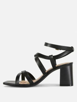 Mujer Primark Tacones|Sandalias De Tacón Grueso Con Tira Cruzada