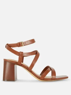 Mujer Primark Tacones|Sandalias De Tacón Grueso Con Tira Cruzada