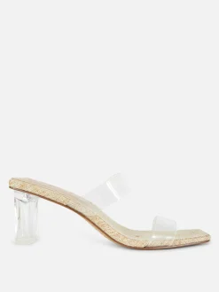 Mujer Primark Tacones|Sandalias De Tacón Transparente De Paula Echevarría