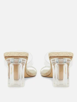 Mujer Primark Tacones|Sandalias De Tacón Transparente De Paula Echevarría