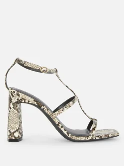 Mujer Primark Tacones|Sandalias En Con Tira En «T» Y Tacón De Rita Ora