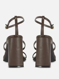 Mujer Primark Tacones|Sandalias En Con Tira En «T» Y Tacón De Rita Ora