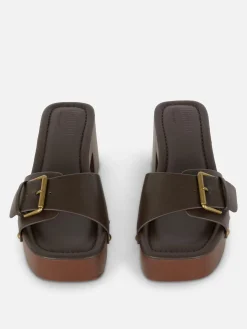 Mujer Primark Tacones|Sandalias Tipo Zueco De Tacón Grueso De Rita Ora