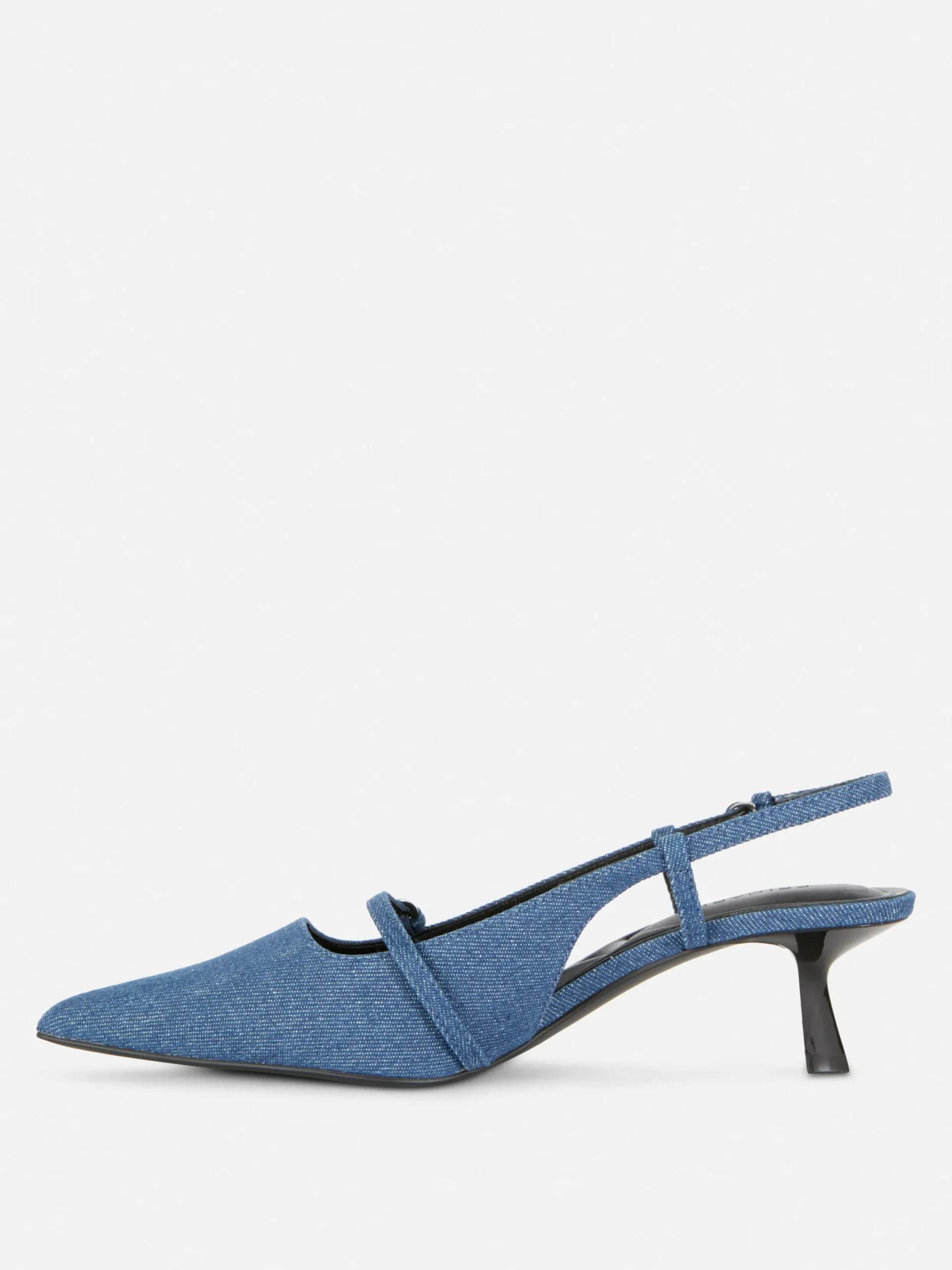 Mujer Primark Tacones|Tejido Vaquero|Sandalias Vaqueras Con Hebilla Y Tacón Chincheta