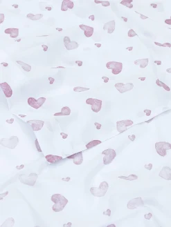 Primark Sábanas Y Fundas De Almohada|Sábana Encimera Con Corazones Para Cama King Size