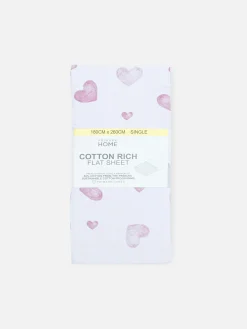 Primark Sábanas Y Fundas De Almohada|Sábana Encimera Con Corazones Para Cama Individual