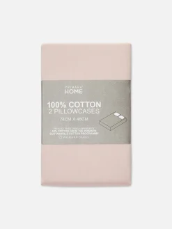 Primark Sábanas Y Fundas De Almohada|Set De 2 Fundas De Almohada De Algodón