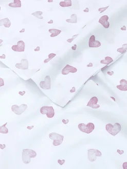 Primark Sábanas Y Fundas De Almohada|Set De 2 Fundas De Almohada De Algodón Con Corazones