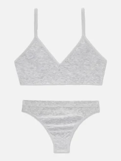 Mujer Primark Sets De Lencería|Set De Braguitas Y Bralette Triangular Sin Costuras