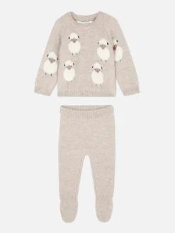 Primark Conjuntos Y Sets|Set De Jersey De Punto Y Leggings Con Ovejas