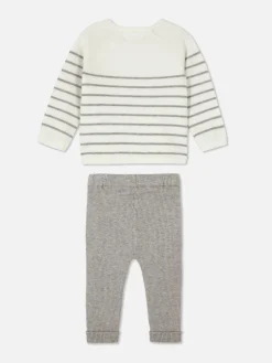 Primark Conjuntos Y Sets|Set De Leggings Y Jersey De Punto A Rayas