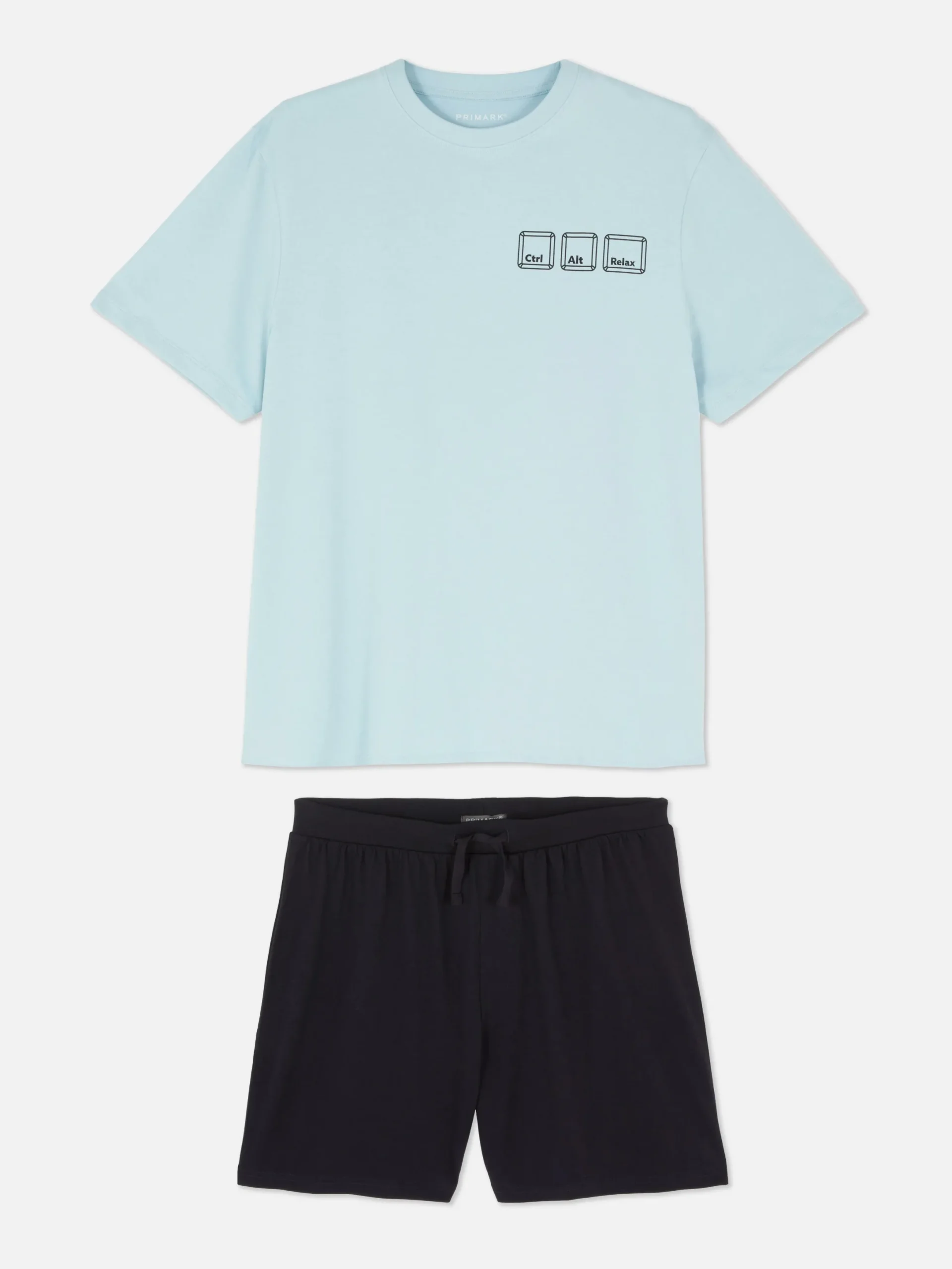 Hombre Primark Pijama|Set De Pijama De Pantalones Cortos Y Camiseta