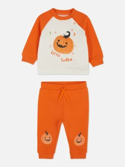 Primark Disfraces De Halloween Infantiles|Conjuntos Y Sets|Set De Sudadera Y Joggers Con Calabazas De Halloween