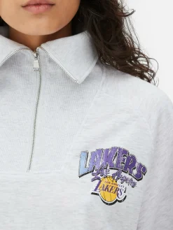 Mujer Primark Sudaderas Con Y Sin Capucha|Sudadera Con 1/2 Cremallera De Los Lakers De La NBA