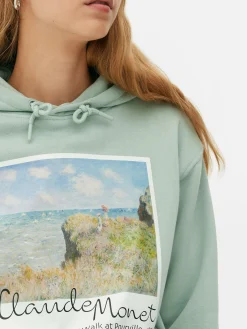 Mujer Primark Sudaderas Con Y Sin Capucha|Camisetas Y Sudaderas Con Estampado Gráfico|Sudadera Con Capucha Y Lámina De Claude Monet
