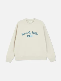 Mujer Primark Sudaderas Con Y Sin Capucha|Sudadera Con Cuello Redondo Y Mensaje