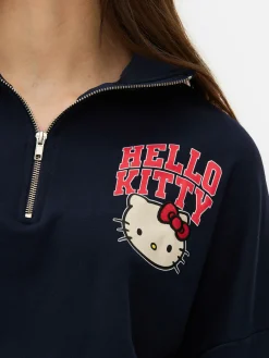 Mujer Primark Sudaderas Con Y Sin Capucha|Sudadera Con Media Cremallera De Hello Kitty