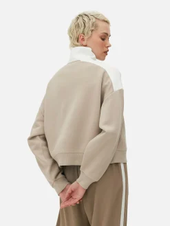 Mujer Primark Sudaderas Con Y Sin Capucha|Sudadera De Cuello Chimenea Con Estampado Gráfico