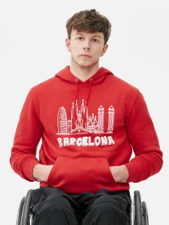Hombre Primark Sudaderas Con Y Sin Capucha|Sudadera De Manga Larga Con Capucha «Barcelona»