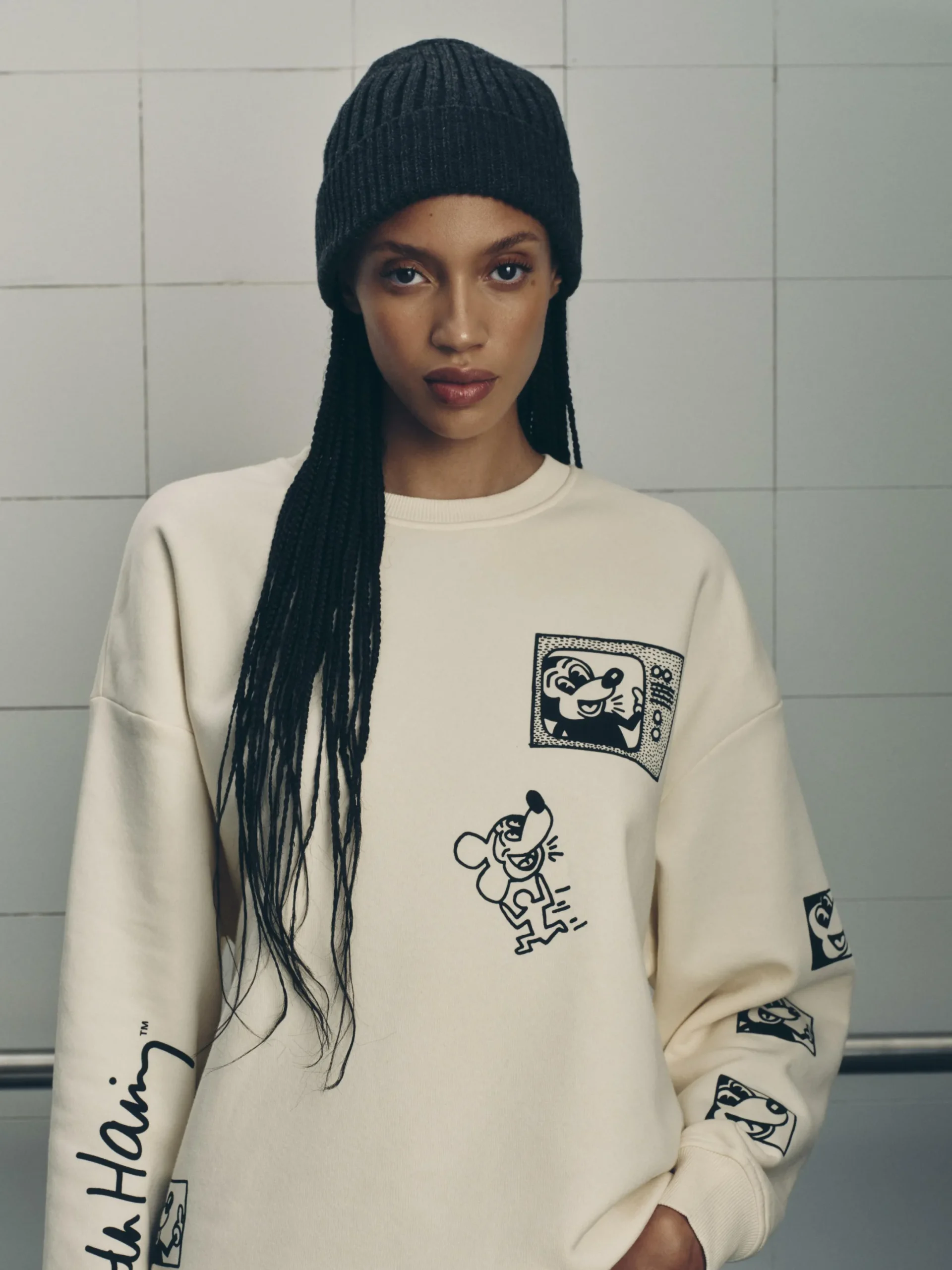 Mujer Primark Sudaderas Con Y Sin Capucha|Sudadera De Mickey Mouse De Disney X Keith Haring