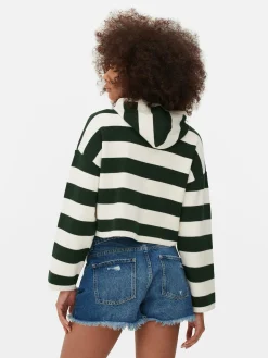 Mujer Primark Jerseys Y Cárdigans|Sudadera De Punto A Rayas Con Capucha