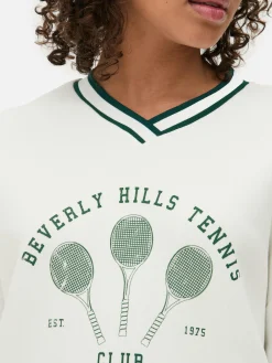 Mujer Primark Sudaderas Con Y Sin Capucha|Sudadera De Tenis Con Cuello De Pico