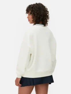 Mujer Primark Sudaderas Con Y Sin Capucha|Sudadera De Tenis Con Cuello De Pico