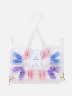 Primark Almacenamiento De Pared Y Perchas|Tendedero Plegable Con 24 pinzas