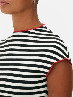 Mujer Primark Moda Gótica|Tops Y Camisetas|Top A Rayas Beetlejuice X Colleen Atwood