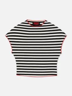 Mujer Primark Moda Gótica|Tops Y Camisetas|Top A Rayas Beetlejuice X Colleen Atwood
