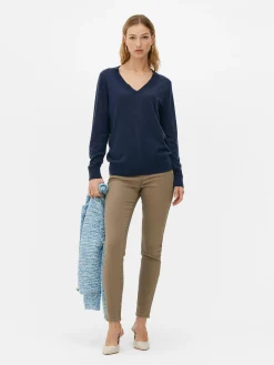 Mujer Primark Jerseys Y Cárdigans|Top Con Cuello De Pico De The Edit