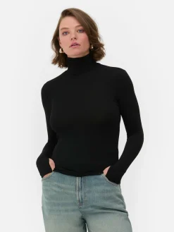 Mujer Primark Tops Y Camisetas|Top De Cuello Vuelto Y Manga Larga De Rita Ora