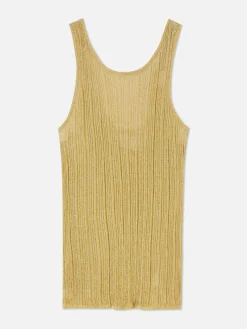 Mujer Primark Tops Y Camisetas|Top De Punto Acanalado Sin Mangas De The Edit