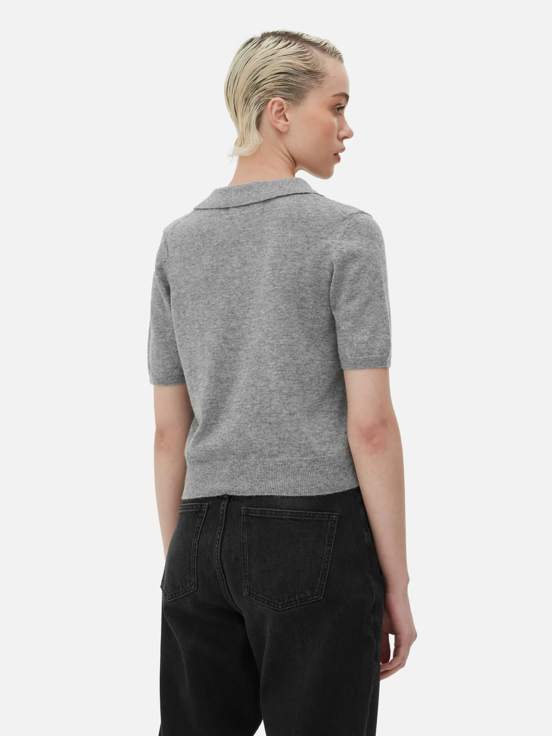 Mujer Primark Jerseys Y Cárdigans|Top De Punto Fino Y Manga Corta Con Cuello