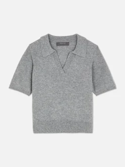 Mujer Primark Jerseys Y Cárdigans|Top De Punto Fino Y Manga Corta Con Cuello