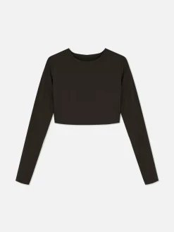 Mujer Primark Ropa De Gimnasio Y Deportiva|Top Deportivo Corto De Manga Larga De Rita Ora