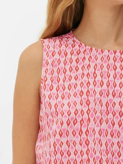 Mujer Primark Camisas Y Blusas|Top Estampado Con Cordón De Ajuste En El Bajo