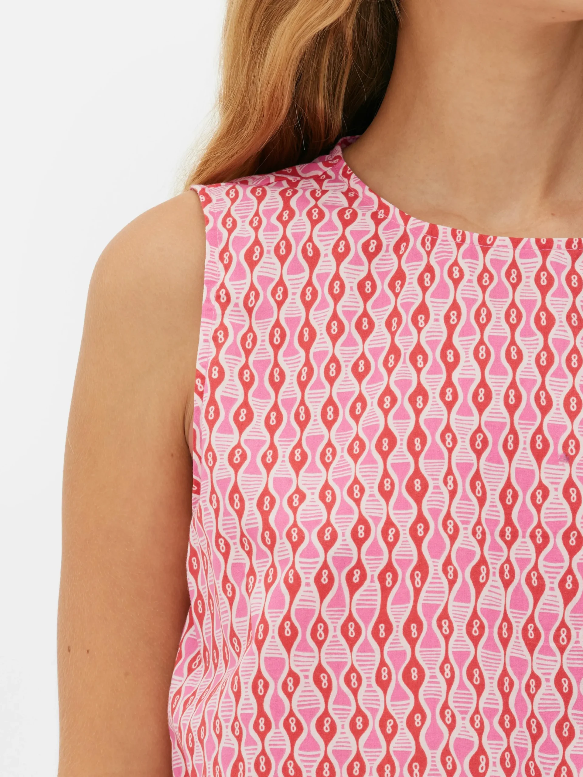 Mujer Primark Camisas Y Blusas|Top Estampado Con Cordón De Ajuste En El Bajo