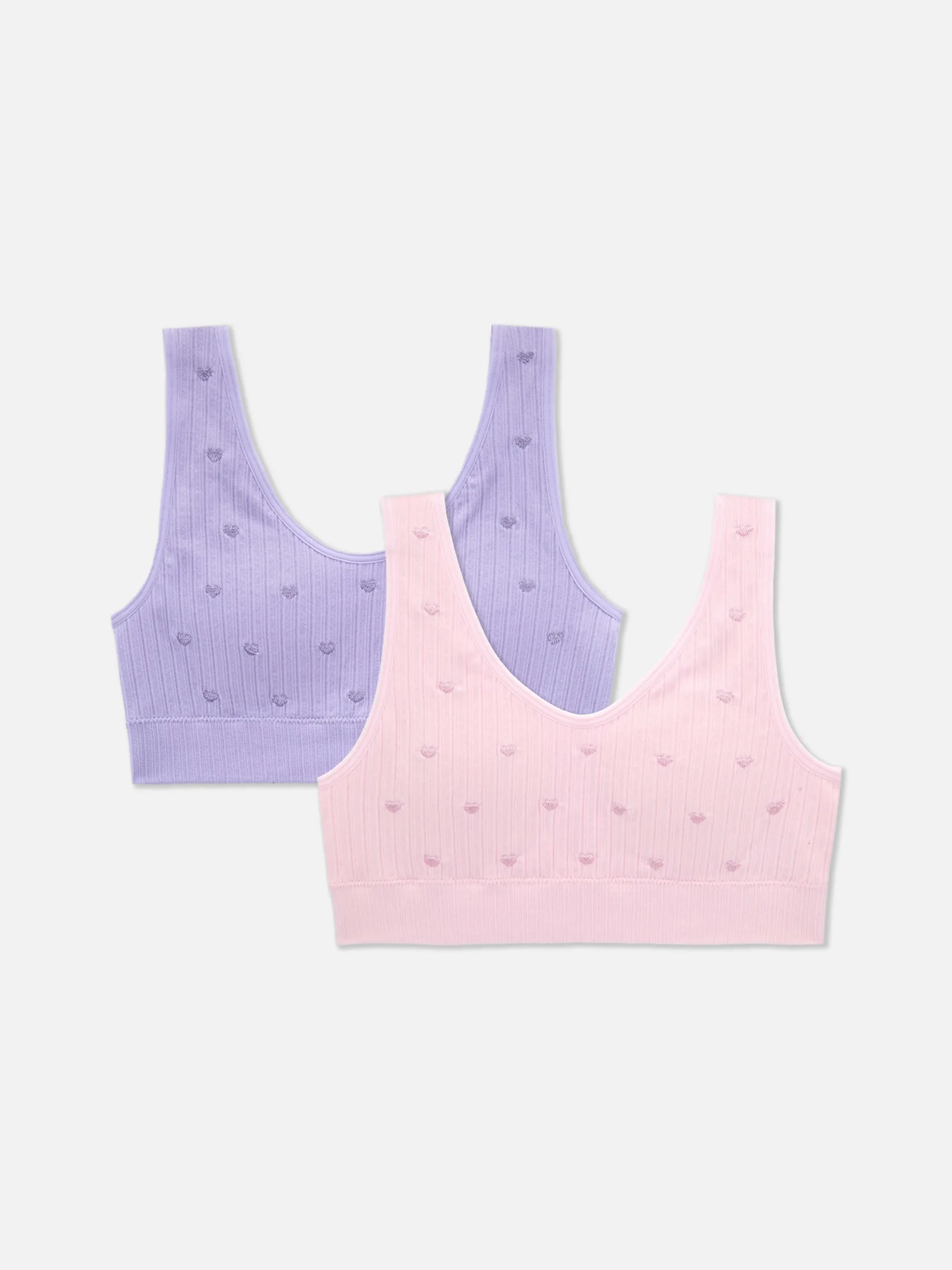 Niños Primark Ropa Interior|Tops Cortos Sin Mangas Con Corazones Bordados