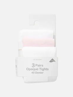 Niños Primark Calcetines Y Medias|Tres Pares De Medias Opacas Surtidas De 40 Deniers