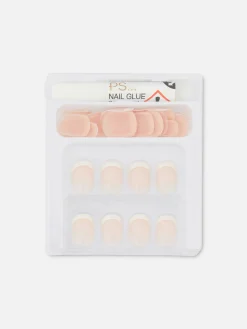 Primark Uñas Postizas|Uñas Postizas Cuadradas Con Manicura Francesa De PS...