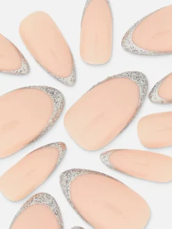 Primark Uñas Postizas|Uñas Postizas Puntiagudas Con Purpurina De PS...