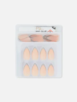 Primark Uñas Postizas|Uñas Postizas Puntiagudas Con Purpurina De PS...