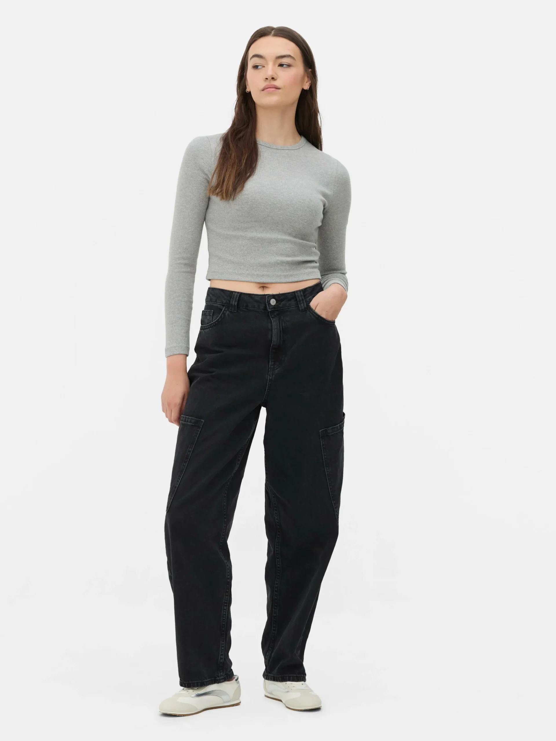 Mujer Primark Vaqueros|Vaqueros Cargo De Corte Globo