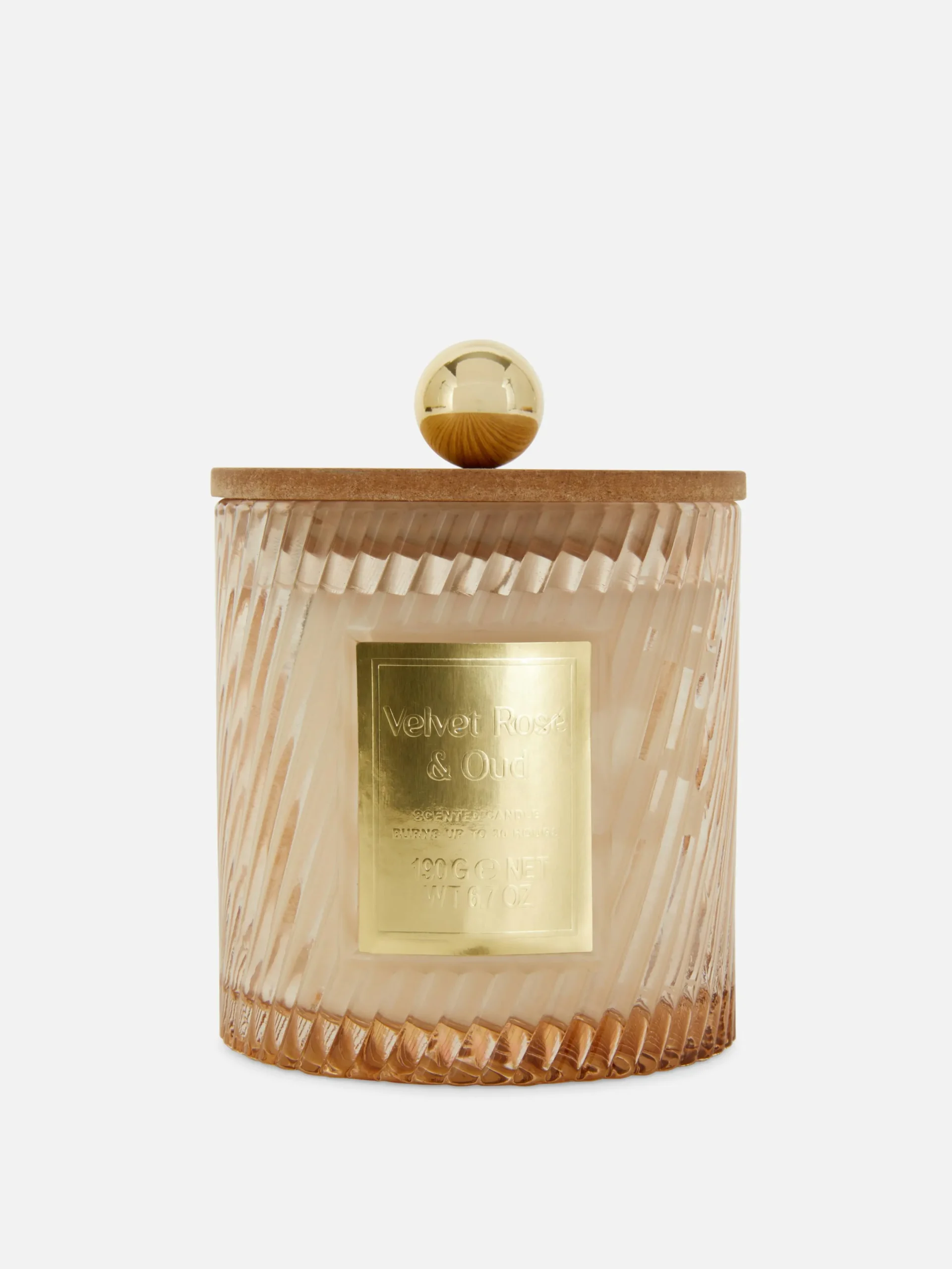 Primark Perfume Para El Hogar|Vela Aromática En Frasco De Vidrio Estriado